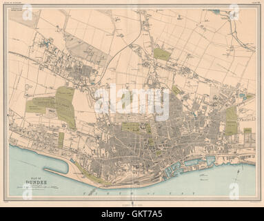 DUNDEE. Vintage town city map plan. Scotland, 1932 Stock Photo - Alamy