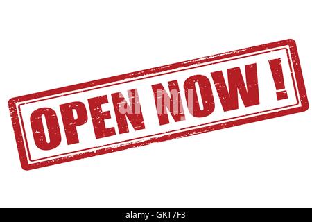 Open now Stock Vector