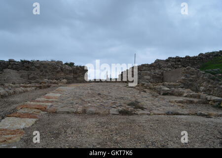 Tel Lachish, Shephelah region of Israel between Mount Hebron and the Mediterranean coast Stock Photo