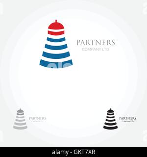 Lighthouse logo  - Vector Illustration, Graphic Design Editable For Your Design. Business Logo. Stock Vector
