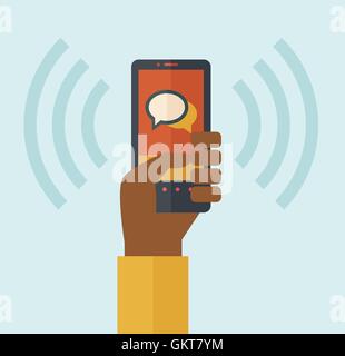 Mobile phone vibrating. Stock Vector