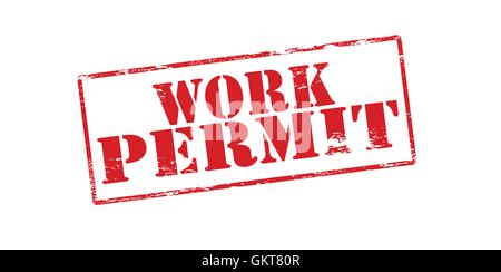 Work permit Stock Vector