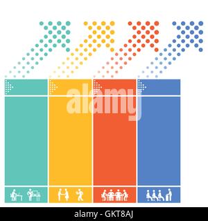 Workflow arrows infographic Stock Vector
