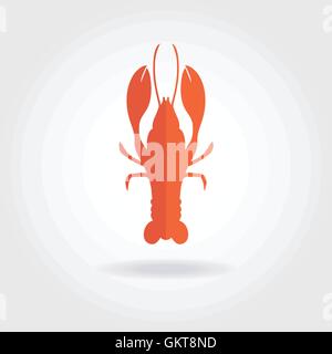 Lobster logo template. Vector design for seafood restaurente. Stock Vector