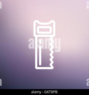 Hacksaw thin line icon Stock Vector