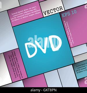 dvd icon sign. Modern flat style for your design. Vector Stock Vector