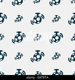 mirror ball disco icon sign. Seamless pattern with geometric texture. Vector Stock Vector