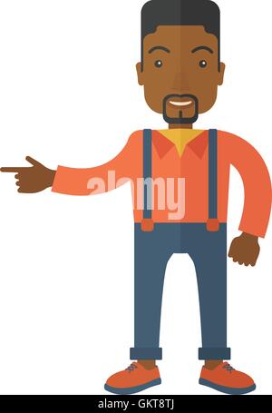 Intelligent black guy. Stock Vector