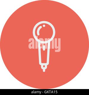 New microphone thin line icon Stock Vector