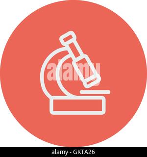 Microscope thin line icon Stock Vector