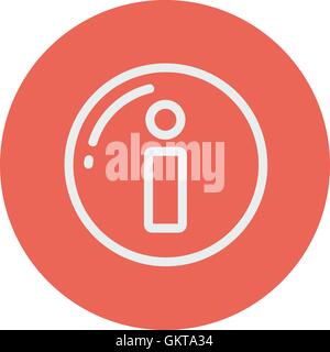 Information sign thin line icon Stock Vector