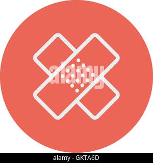 Adhesive bandage thin line icon Stock Vector