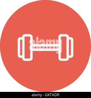 Dumbell thin line icon Stock Vector