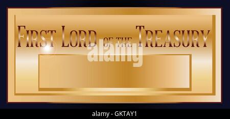 Ten Downing Street Letter Box Plaque Stock Vector