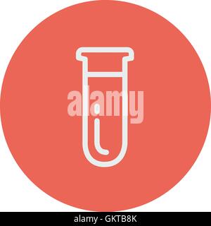 Test tube thin line icon Stock Vector