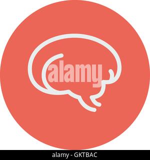 Human brain thin line icon Stock Vector
