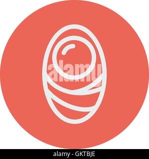 Human cell thin line icon Stock Vector
