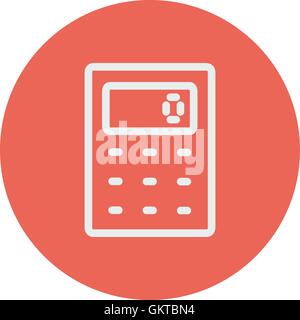 Calculator thin line icon Stock Vector
