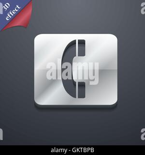 handset icon symbol. 3D style. Trendy, modern design with space for your text Vector Stock Vector