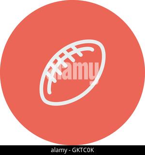Football ball thin line icon Stock Vector