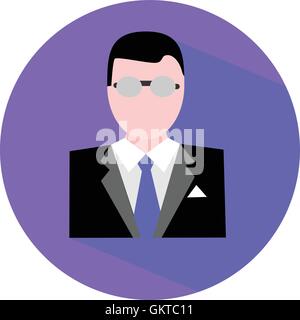 user icon of man in business suit Stock Vector