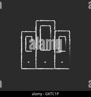 Book file drawn in chalk Stock Vector