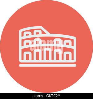 Office building thin line icon Stock Vector