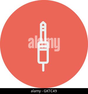 Jack cable thin line icon Stock Vector