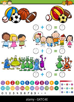Illustration of educational counting game with funny cartoon vehicles ...