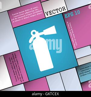 extinguisher icon sign. Modern flat style for your design. Vector Stock Vector