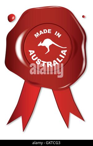 Made In Australia Stock Vector