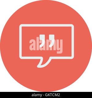 Speech bubble thin line icon Stock Vector