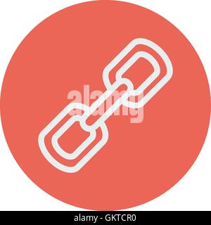 Metal chain thin line icon Stock Vector
