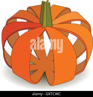 Abstract applique pumpkin on Halloween.  (Eps10 Vector) Stock Vector