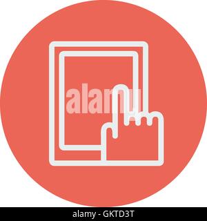 Tablet thin line icon Stock Vector