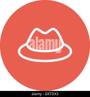 Classic hat thin line icon Stock Vector