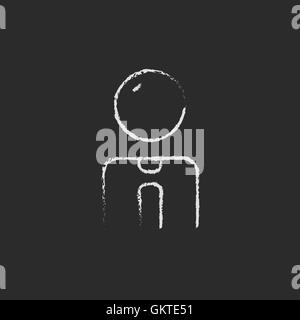 Businessman drawn in chalk Stock Vector