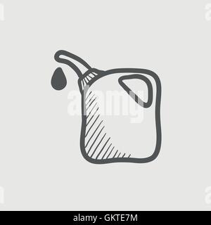 Gas pump nozzle sketch icon Stock Vector