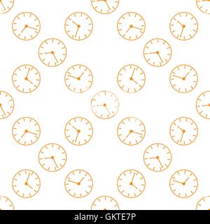 Time abstract seamless pattern. Vector illustration background Stock Vector