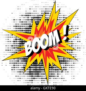 Boom of the dynamite. Comic book explosion. Stock Vector