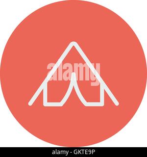 Tent thin line icon Stock Vector