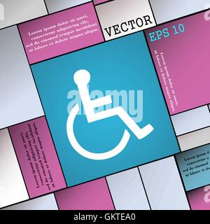 disabled icon sign. Modern flat style for your design. Vector Stock Vector