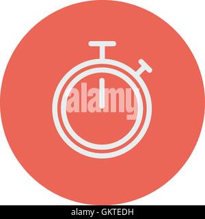 Stop watch thin line icon Stock Vector