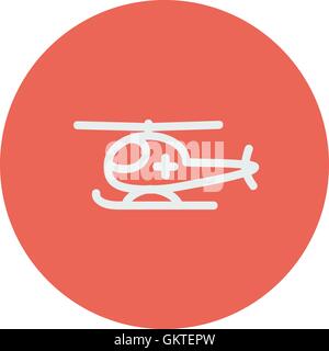 Air ambulance thin line icon Stock Vector