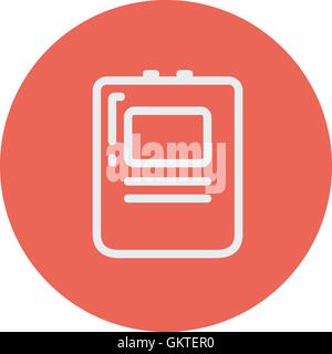 Heart Defibrillator thin line icon Stock Vector