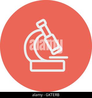 Microscope thin line icon Stock Vector