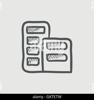 Office building sketch icon Stock Vector