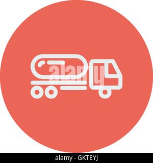 Fuel truck thin line icon Stock Vector