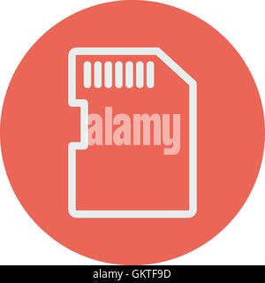 SIM card thin line icon Stock Vector