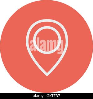 Map pointer thin line icon Stock Vector